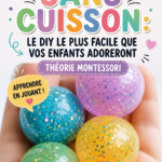 Des balles rebondissantes colorées faites maison sur une table