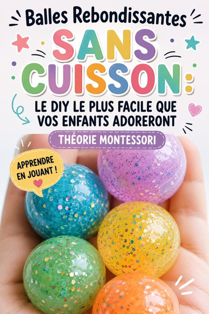 Des balles rebondissantes colorées faites maison sur une table