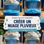 Une activité scientifique montrant comment créer un nuage de pluie