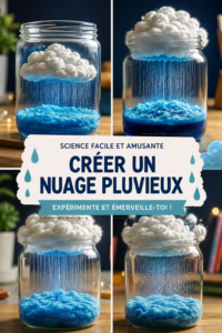 Une activité scientifique montrant comment créer un nuage de pluie
