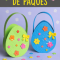 Un joli panier de Pâques fait main rempli d'œufs colorés et de décorations printanières.
