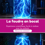 Enfants s'amusant en réalisant une expérience scientifique sur les éclairs dans une bouteille.