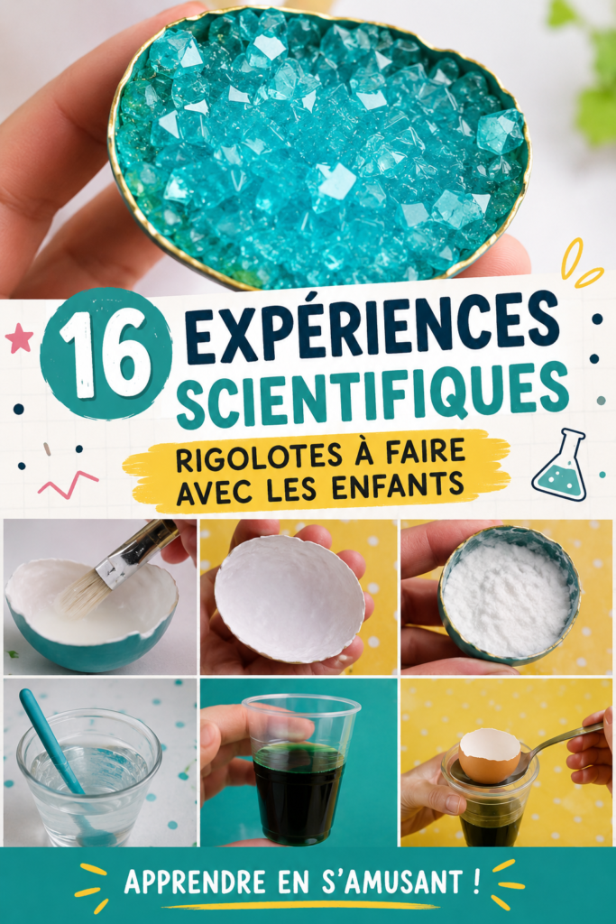 Une mère et son enfant réalisant une expérience scientifique amusante ensemble dans la cuisine.