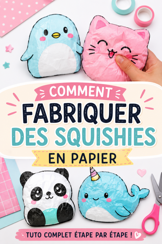 Des squishies en papier colorés faits maison pour éveiller la créativité.