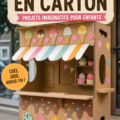 Des enfants heureux créant des projets en carton colorés