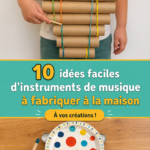Enfants créant des instruments de musique en utilisant des matériaux recyclés