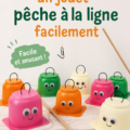 Jouet de pêche à la ligne fait maison coloré sur une table de bricolage