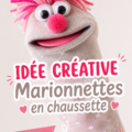 Marionnettes en chaussettes colorées faites maison