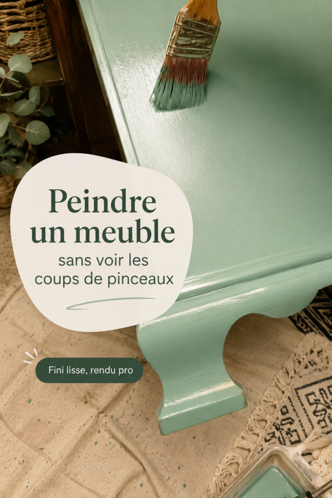 Un meuble peint avec soin sans traces de pinceau visibles