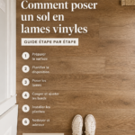Installation de revêtement de sol en vinyle dans une pièce lumineuse