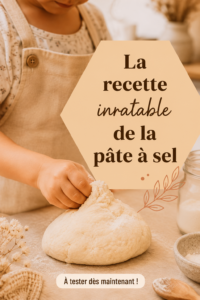Image d'une pâte à sel fraîchement préparée sur une table avec des outils de bricolage.