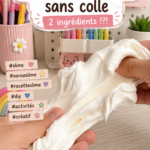 Photos de slime coloré fait maison sans colle
