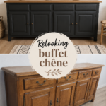 Buffet en chêne modernisé par un relooking décoratif
