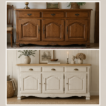 Avant/après relooking d'un meuble pour une décoration moderne