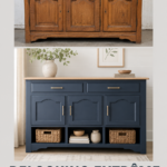 Meubles relookés avec des couleurs modernes et vives dans un intérieur stylé.