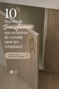 Armoires de cuisine modernisées avec un design chic et pratique.