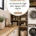 Affiche décorative pour une buanderie stylée avec des couleurs apaisantes