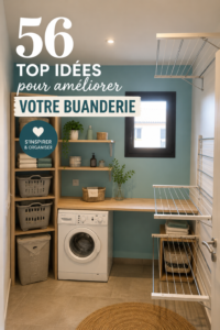 Une buanderie bien organisée et décorée