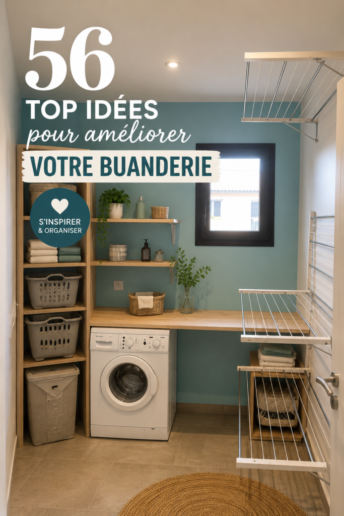 Une buanderie bien organisée et décorée