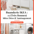 Un aménagement moderne d'une buanderie IKEA avec des rangements pratiques.
