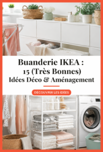 Un aménagement moderne d'une buanderie IKEA avec des rangements pratiques.