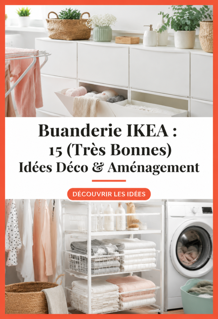 Un aménagement moderne d'une buanderie IKEA avec des rangements pratiques.