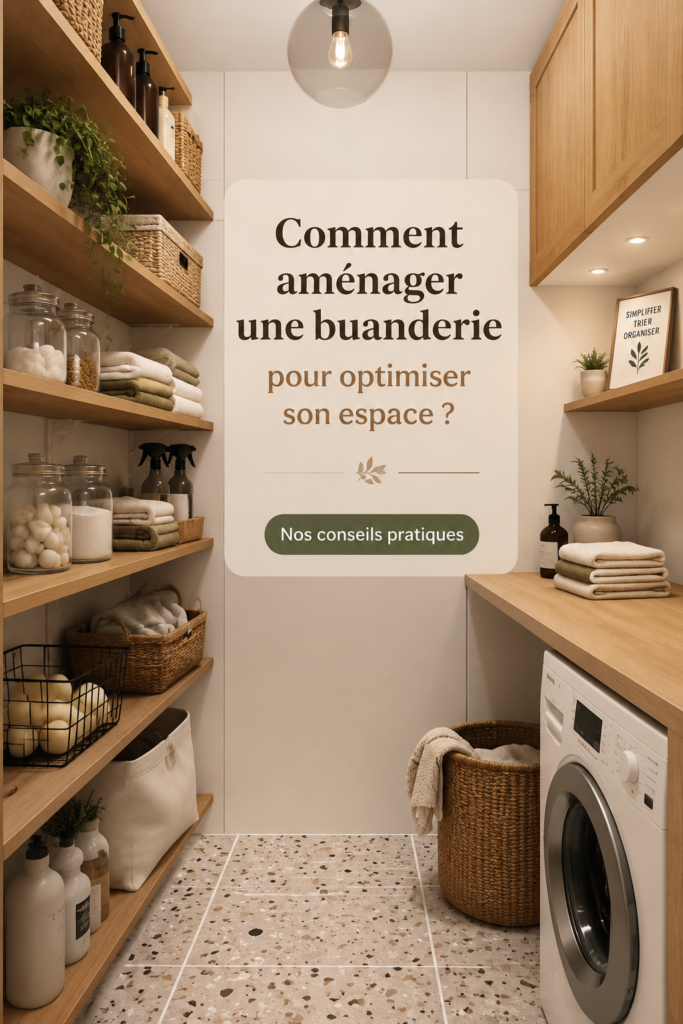 Buanderie optimisée avec rangements pratiques et idées déco