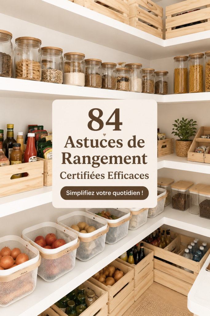 Intérieur bien rangé avec des solutions pratiques d'organisation