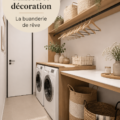 Buanderie décorée avec fonctionnalité et chaleur