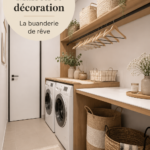 Buanderie décorée avec fonctionnalité et chaleur