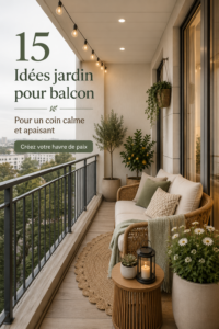 Un balcon rempli de plantes fleuries et de verdure, créant un espace apaisant