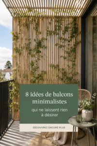 Un balcon minimaliste décoré avec simplicité et élégance