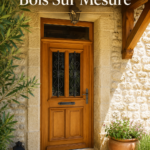 Porte d'entrée en bois sur mesure, tendance et chaleureuse