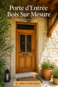 Porte d'entrée en bois sur mesure, tendance et chaleureuse
