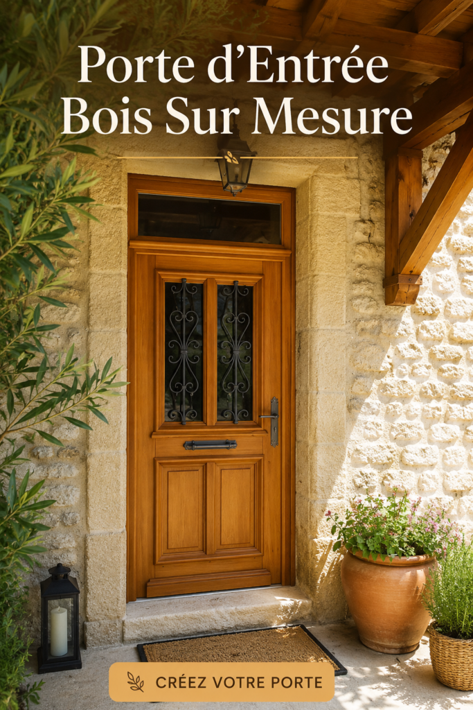 Porte d'entrée en bois sur mesure, tendance et chaleureuse