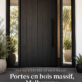 Porte en bois élégante installée dans une maison moderne à Melbourne