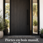 Porte en bois élégante installée dans une maison moderne à Melbourne