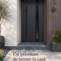 Une porte d'entrée premium moderne et élégante en bois