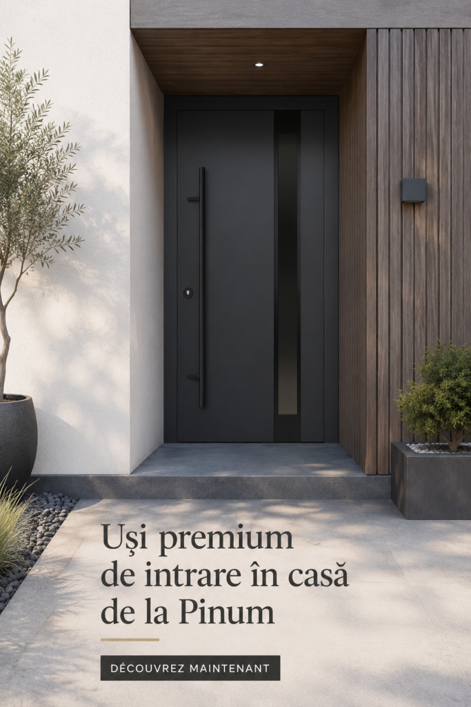 Une porte d'entrée premium moderne et élégante en bois