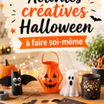 Activités créatives DIY pour Halloween avec des décorations faites maison.