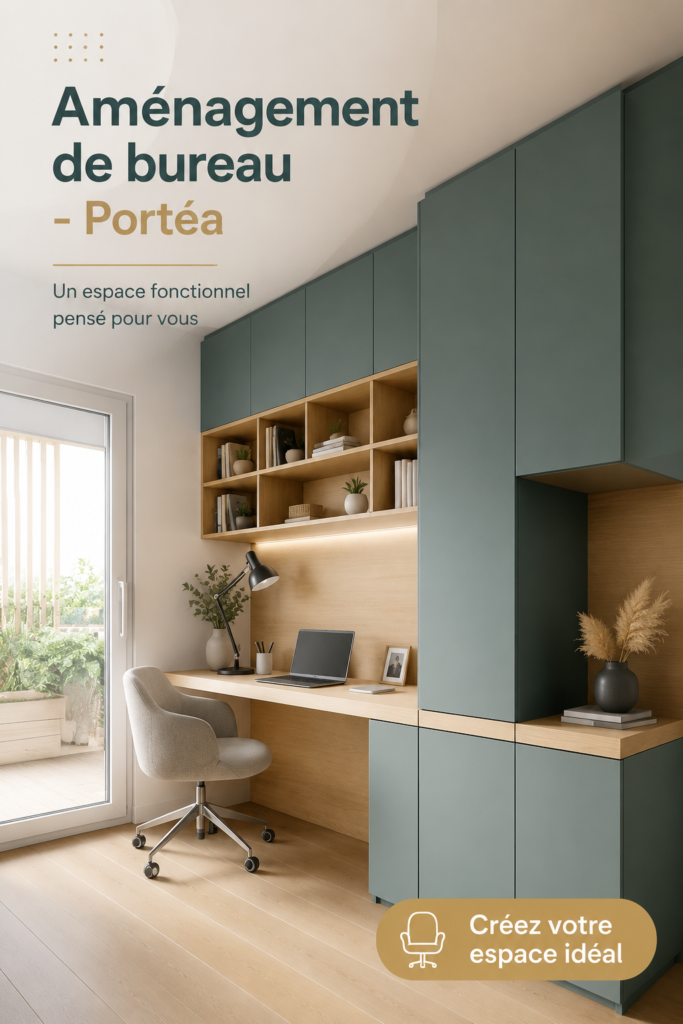 Un bureau accueillant et bien organisé avec des éléments de décoration inspirants et une lumière naturelle.