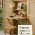 Bureau armoire Matheo élégant et pratique dans un intérieur moderne