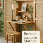 Bureau armoire Matheo élégant et pratique dans un intérieur moderne