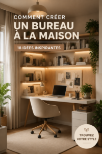 Bureau à domicile inspirant avec décoration moderne et mobilier confortable.