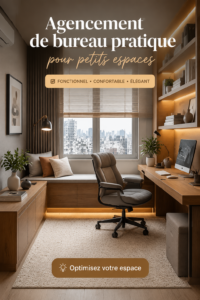 Aménagement d'un bureau pratique et fonctionnel dans un petit espace de travail
