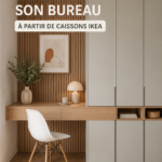 Bureau moderne et personnalisé avec des caissons Ikea customisés
