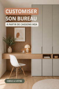 Bureau moderne et personnalisé avec des caissons Ikea customisés