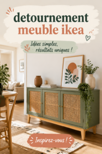 Exemple de meuble Ikea détourné en une pièce décorative unique