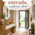 Entrée moderne avec un style minimaliste et des couleurs douces