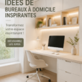 Un bureau à domicile décoré avec goût, alliant confort et fonctionnalité, parfait pour travailler dans un cadre agréable.